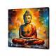 Buddha Lotus Flower Canvas Art Print Wall Hanging Picture Peaceful Home