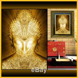 Buddha Wall Art Print on Canvas Large Modern Decor Digital Painting No Frame