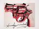 Compelling Andy Warhol Hand Signed Signature Gun Print With C. O. A