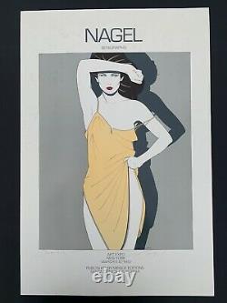 California Artist Patrick Nagel Signed 1980 Art Expo Exhibition Serigraph Print