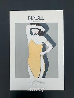 California Artist Patrick Nagel Signed 1980 Art Expo Exhibition Serigraph Print