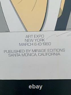 California Artist Patrick Nagel Signed 1980 Art Expo Exhibition Serigraph Print