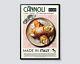 Cannoli Vintage Food Poster, Italian Cuisine Wall Art, Pastry Decor Print