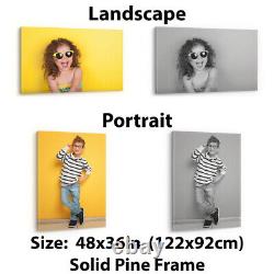 Canvas Print Your Photo Personalised Framed Huge A0 A1 A2 A3 Custom Image Prints