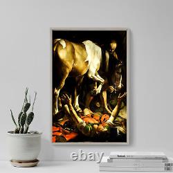 Caravaggio The Conversion on the Way to Demascus (1600) Poster Art Print Gift