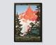 Chamonix Mont Blanc Vintage Travel Poster, French Alps Skiing Wall Art Print