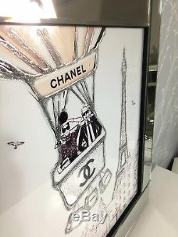 Chanel Paris Balloon Silver Mirror Frame 60cm Unique Picture Decor Wall Art Gift