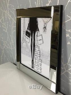 Chanel Shopping in Paris Unique Silver Mirror Frame 60cm Picture Wall Art Gift