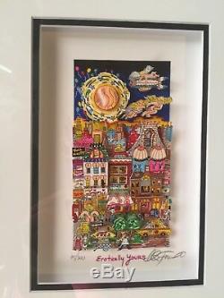 Charles Fazzino Original 3D EROTICALLY YOURS, signiert, gerahmt + Rizzi Karte