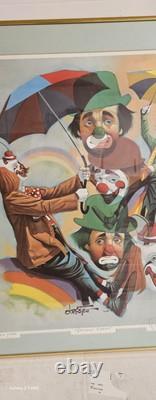 Chuck Oberstein Hand Signed Limited Edition Rainbow Riders Clowns Litho 204/442
