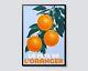 Citrus Market Festival Poster, Vintage Orange Fruit Themed Wall Art, Floral