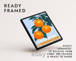 Citrus Market Festival Poster, Vintage Orange Fruit Themed Wall Art, Floral