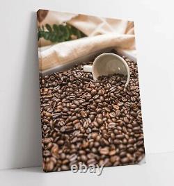 Coffee Aesthetic Cafe Photo -deep Framed Canvas Wall Art Picture Print- Kitchen