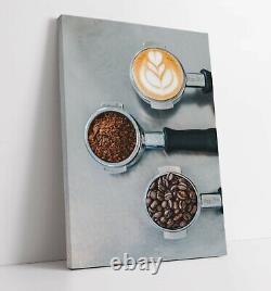 Coffee Aesthetic Cafe Photo -deep Framed Canvas Wall Art Picture Print- Kitchen