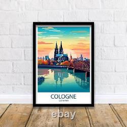 Cologne Travel Print Cologne Wall Decor Germany Cologne Art Cologne Wall Art Ger