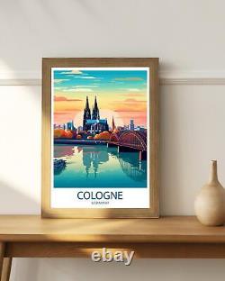 Cologne Travel Print Cologne Wall Decor Germany Cologne Art Cologne Wall Art Ger