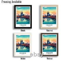 Cologne Travel Print Cologne Wall Decor Germany Cologne Art Cologne Wall Art Ger