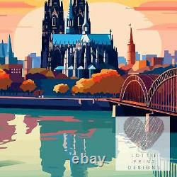 Cologne Travel Print Cologne Wall Decor Germany Cologne Art Cologne Wall Art Ger