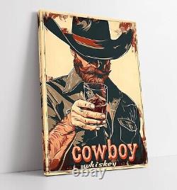 Cool Vintage Retro Whiskey Poster Deep Framed Canvas Wall Art Picture Print