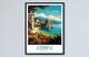 Corfu Travel Print Wall Art Corfu Greece Wall Hanging Home Decoration Corfu Gift