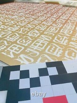 Cryptik Loveletter II Signed Numbered PRINT IN HAND ##/99 Metallic Gold RETNA
