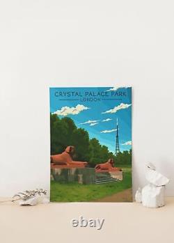 Crystal Palace Park London Travel Poster Framed Vintage Bucket List Prints