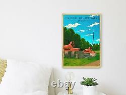 Crystal Palace Park London Travel Poster Framed Vintage Bucket List Prints