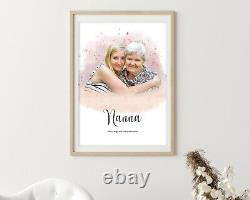 Custom Watercolour Style Portrait of your special moments, from your photos