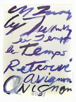 Cy Twombly Expo Poster Le Temps Retrouvé Collection Lambert Avignon 2011