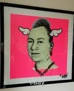 DFACE MORE PUNK THAN YOU PUNK PINK. Hand Signed in Pencil Banksy stable No RES