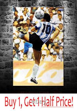 DIEGO MARADONA CANVAS WALL ART PRINT WORLD CUP PICTURE Ready To Hang