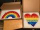 Damien Hirst Charity Editions Butterfly Rainbow And Heart 2 Pieces Edition Small