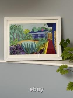 David Hockney Garden print White Frame