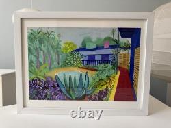 David Hockney Garden print White Frame