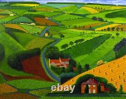 David Hockney road across the wolds CANVAS WALL ART READY TO HANG