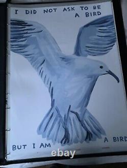 David Shrigley Animals Art 2 Four Poster Set Seagull, Pegasus, Truth, Horse