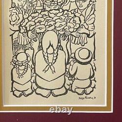Diego Rivera Original 1938 Signed On The Plate Gravure To Be Framed At 8x10