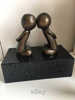 Doug Hyde Bronze Sculpture'Just the Two of Us' Excellent Used Condition
