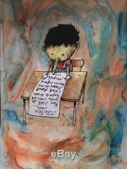 Dran Unique Hand Finished Hand Signed Print Banksy Faile
