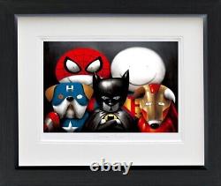 Dream Team By Doug Hyde. FRAMED in Black or White. New with COA