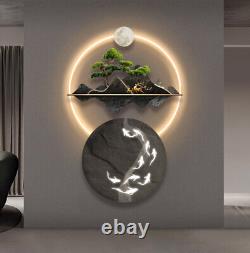 Dual Harmony Landscape LED Wall Frame 60100cm Luxury Nature Art For Home Dec