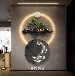 Dual Harmony Landscape LED Wall Frame 60100cm Luxury Nature Art For Home Dec