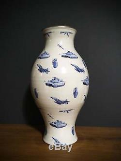 ESCIF handmade Vase Say it with Flowers Banksy Gross Domestic Product