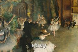 Edgar Degas The Rehearsal of the Ballet On Stage (1874) Painting Poster Art