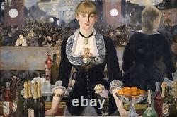 Edouard Manet A Bar at the Folies Bergere (1882) Poster Art Print Painting