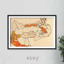 Egon Schiele Lovers II (1913) Photo Poster Painting Art Print