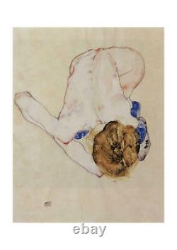 Egon Schiele Woman Bending Down Wall Art Poster Print