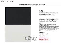 Ellsworth Kelly Signed Numbered Iconic1973 Screenprint Limited Edition, Framed