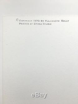 Ellsworth Kelly signed iconic framed 73 screenprint limited edition JKLFA. Com
