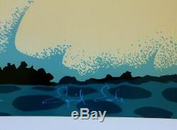 Eyvind Earle The white Wave Hand signed numbered Serigraph 1994